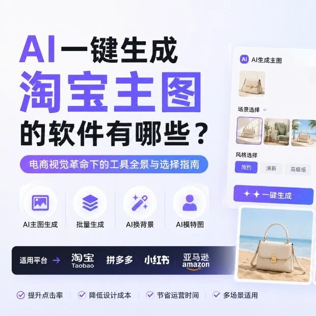 AI 一键生成淘宝主图的软件有哪些？—— 电商视觉革命下的工具全景与选择指南