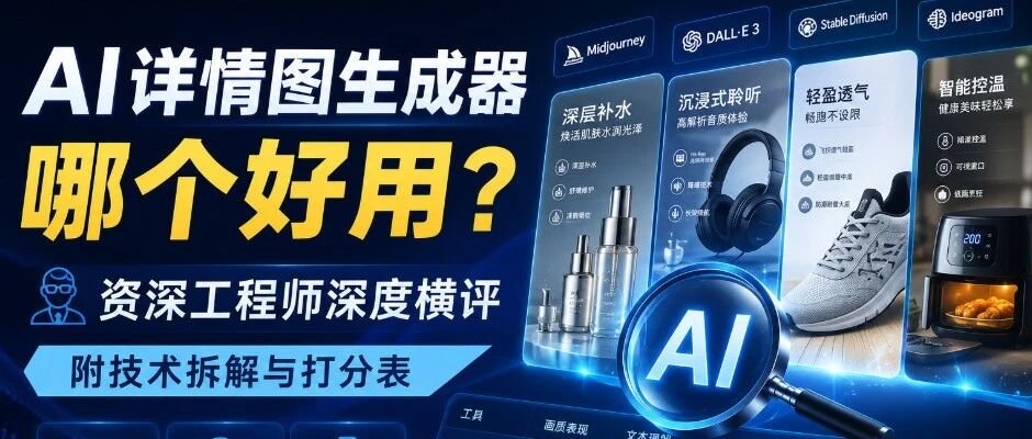 AI详情图生成器哪个好用？资深工程师深度横评，附技术拆解与打分表