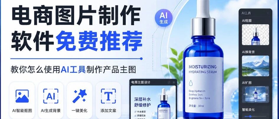 电商图片制作软件免费推荐，教你怎么使用AI工具制作产品主图
