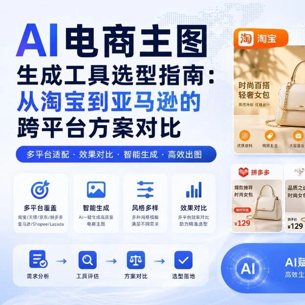 AI电商主图生成工具选型指南：从淘宝到亚马逊的跨平台方案对比