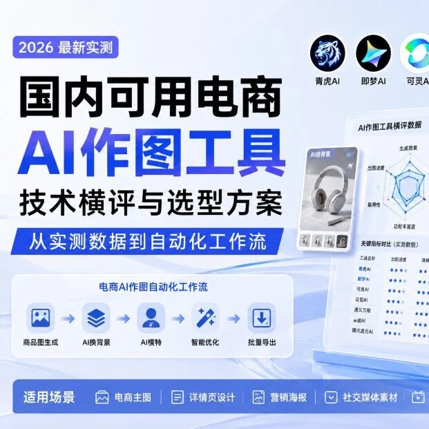 国内可用电商AI作图工具技术横评与选型方案：从实测数据到自动化工作流