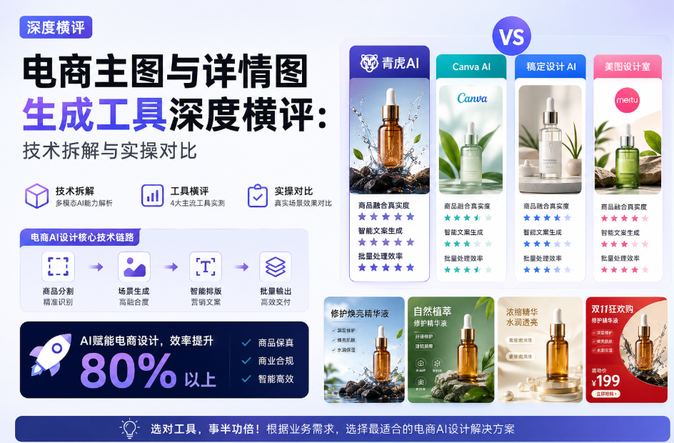 电商主图与详情图生成工具深度横评：技术拆解与实操对比