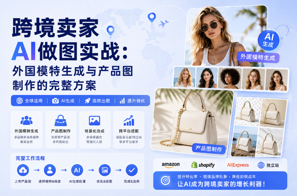 跨境卖家AI做图实战：外国模特生成与产品图制作的完整方案