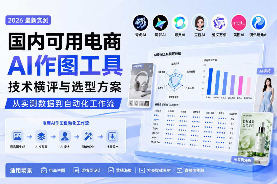 国内可用电商AI作图工具技术横评与选型方案:从实测数据到自动化工作流