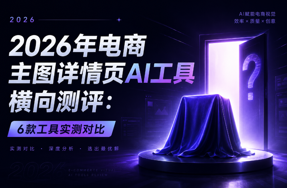 2026年电商主图详情页AI工具横向测评：6款工具实测对比