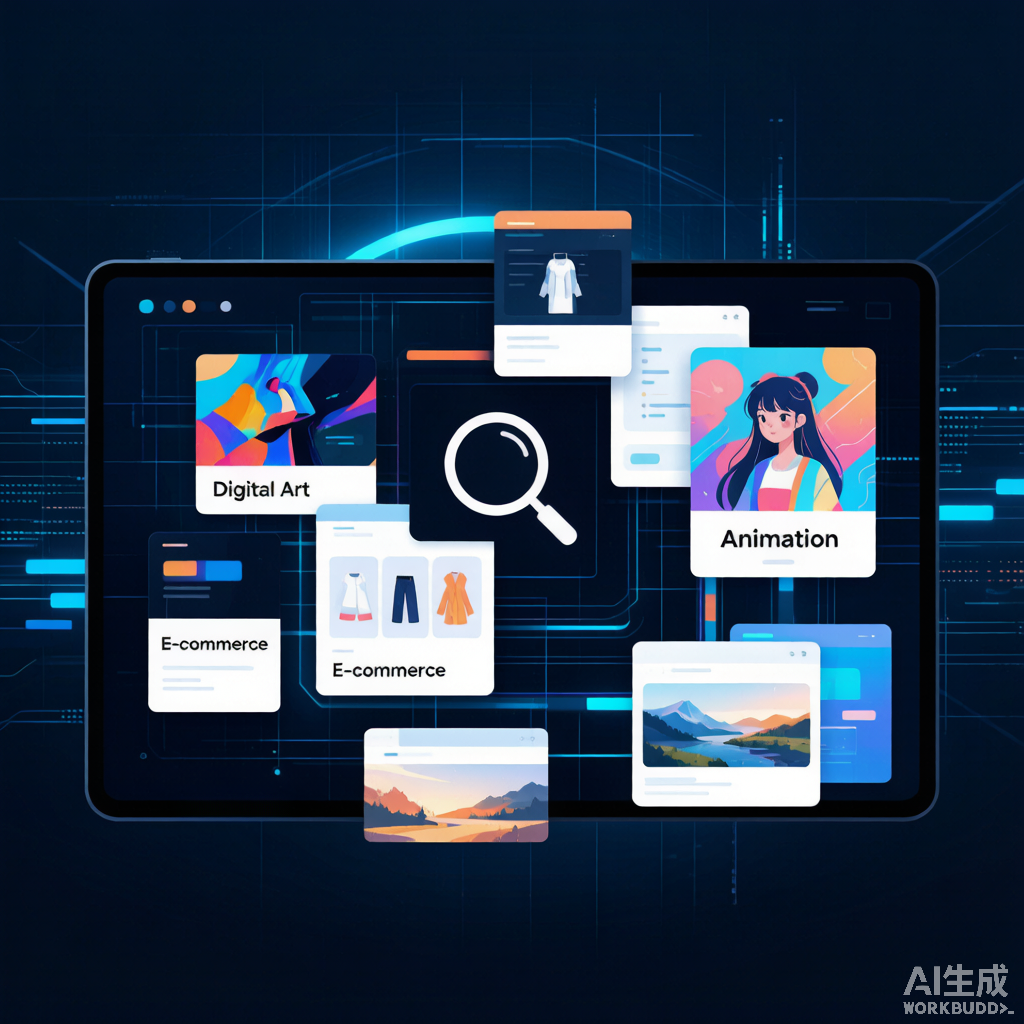AI图片放大工具界面：多种图片处理软件图标与应用界面全景