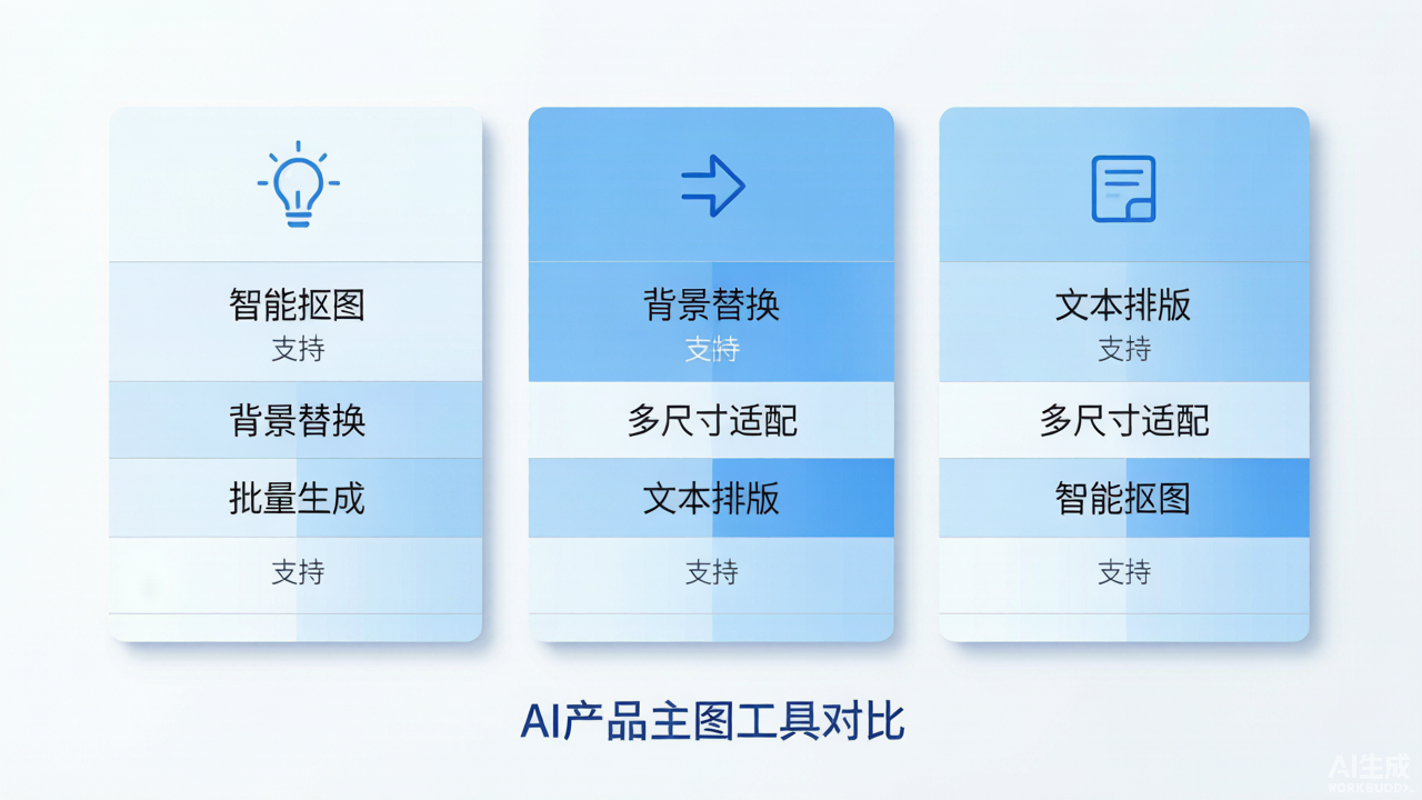 AI产品对比表信息图：不同翻译方案的能力和成本对比