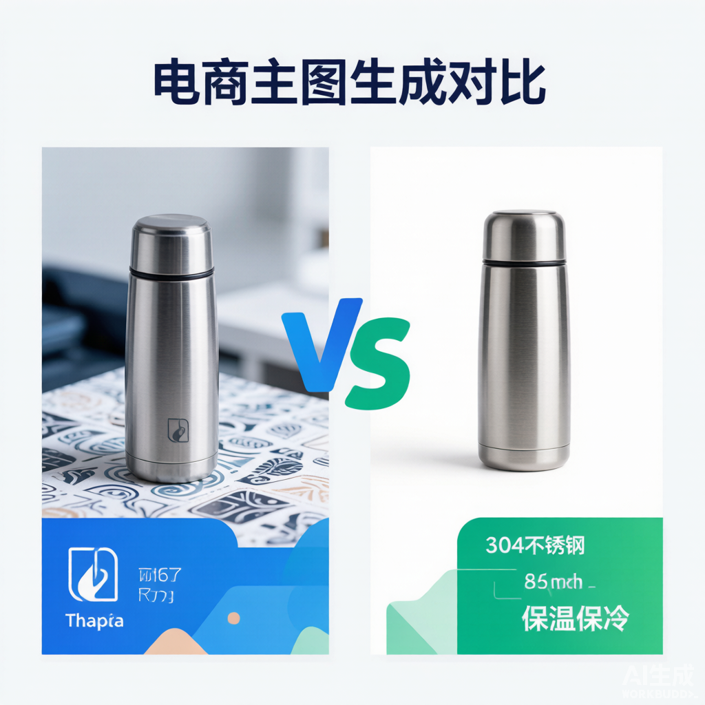 通用AI绘画与电商垂直AI工具出图对比信息图