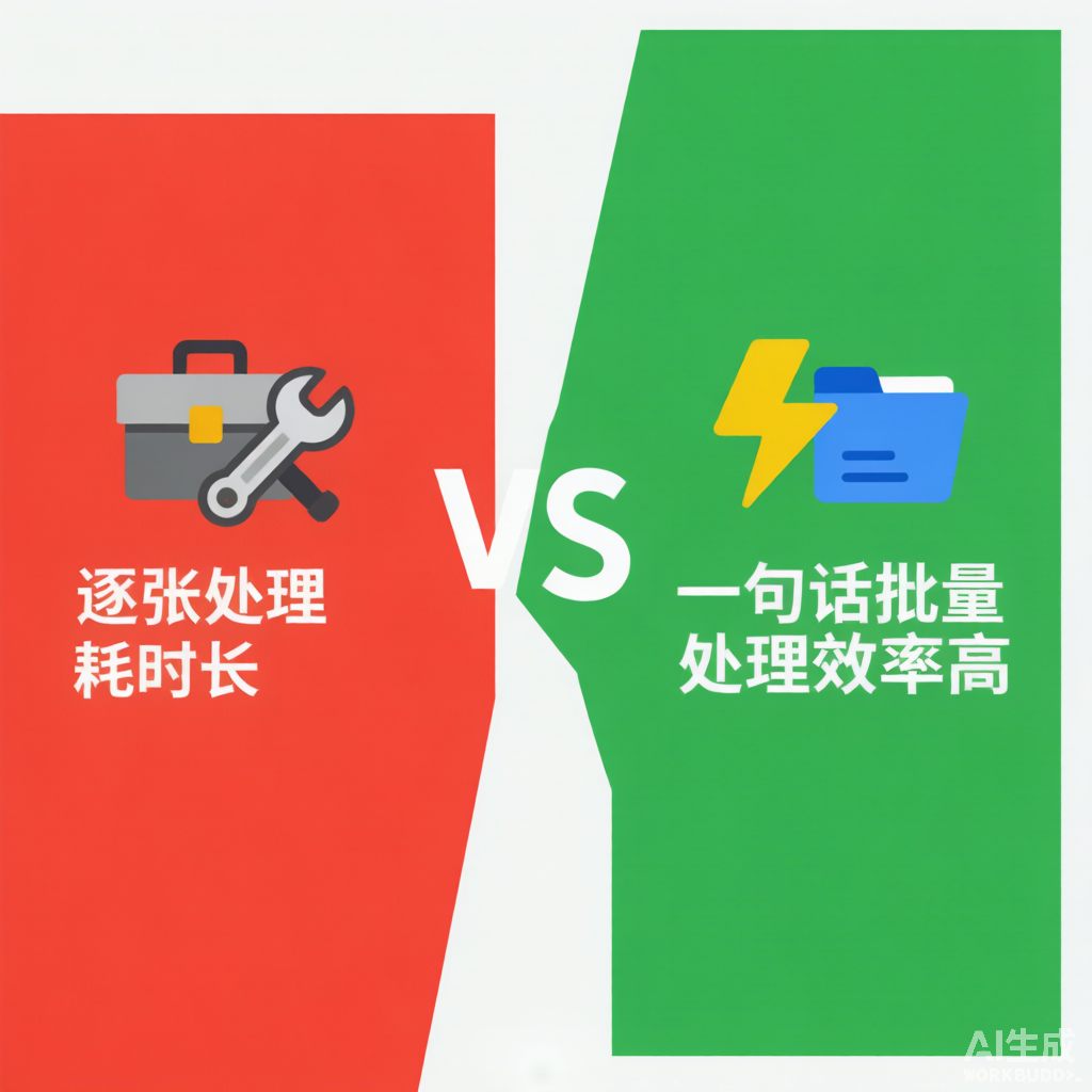 传统PS修图与AI图片编辑效率对比信息图