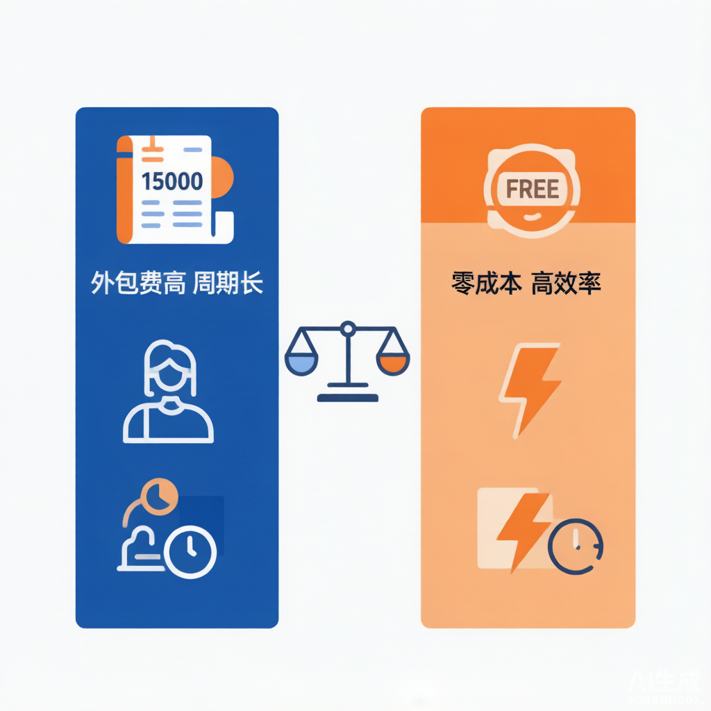传统外包设计与中国跨境电商AI出图成本对比图