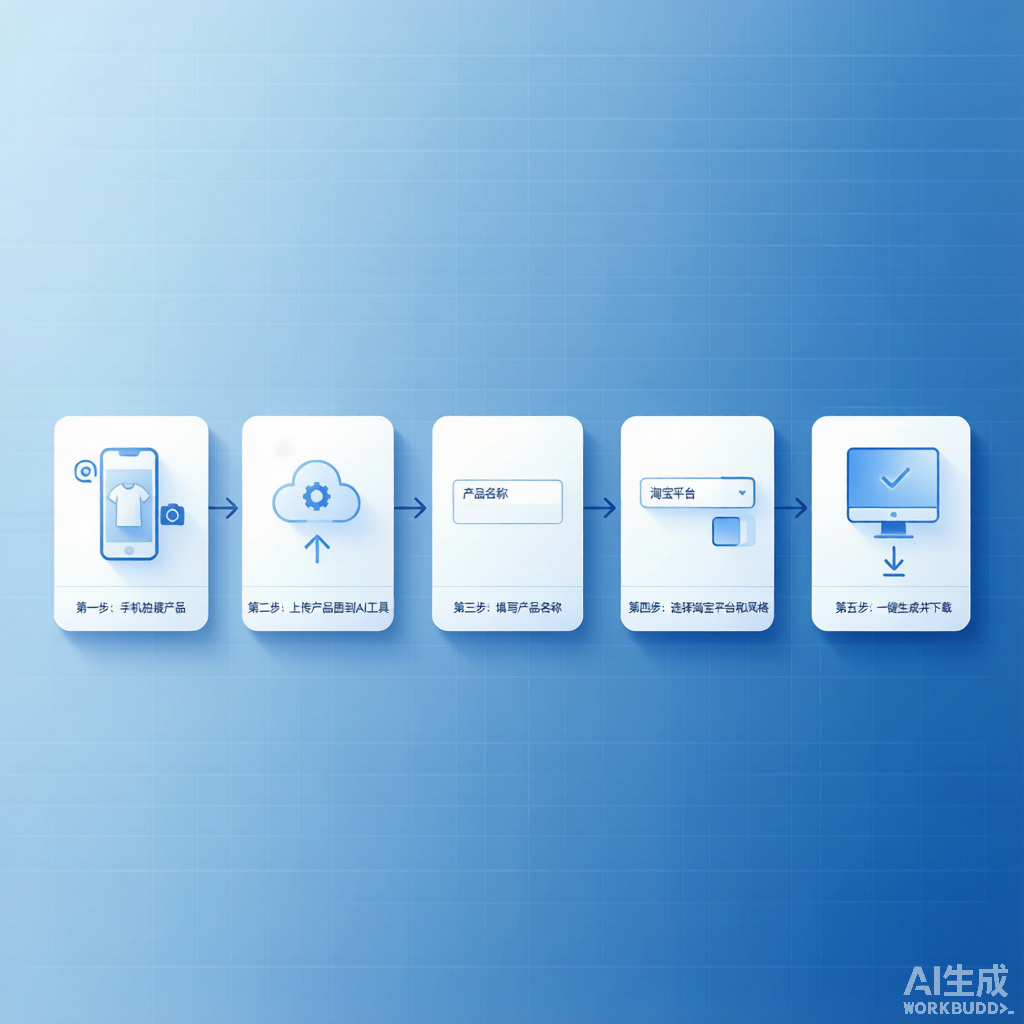 从手机拍摄到AI成片的淘宝主图视频制作流程图