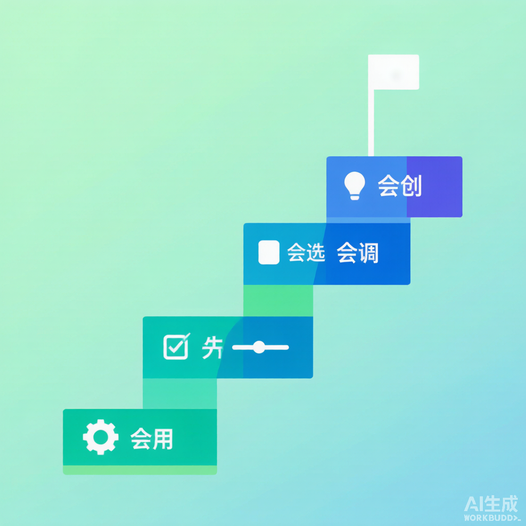 图片AI生成从入门到进阶的成长路径示意图