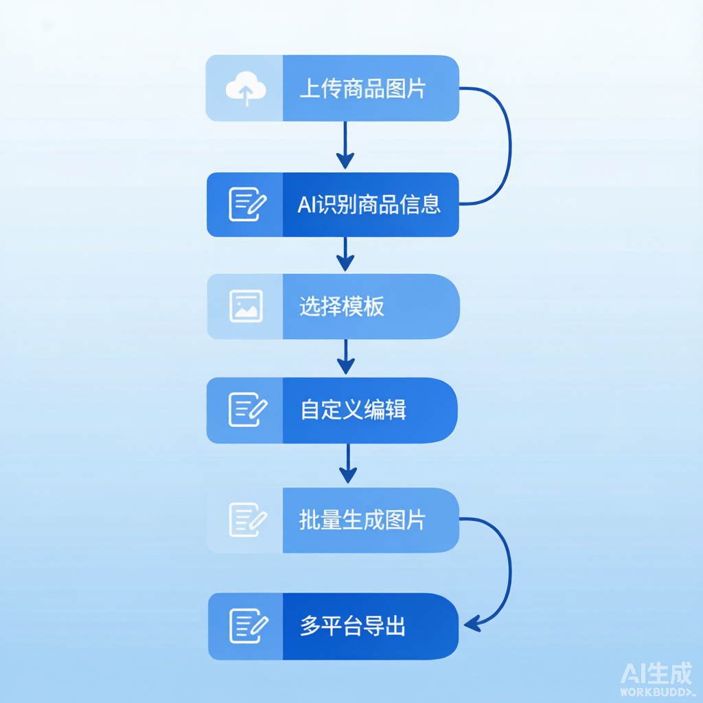 电商图框模板制作流程示意图