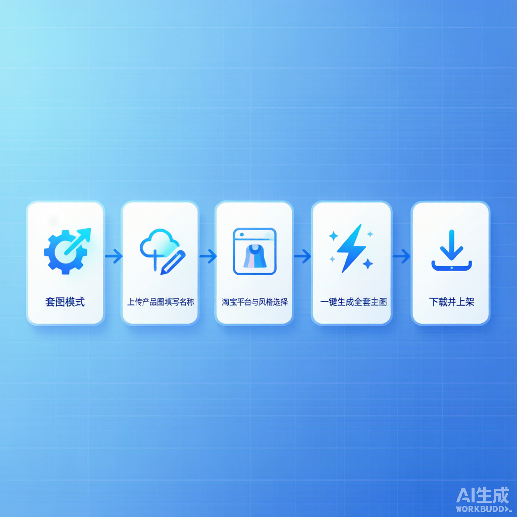 在线制作免费详情图六步流程示意图