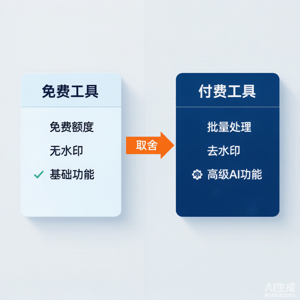 免费模板与商用授权模板对比信息图