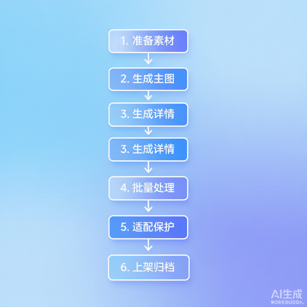 商家详情图制作六步流程示意图