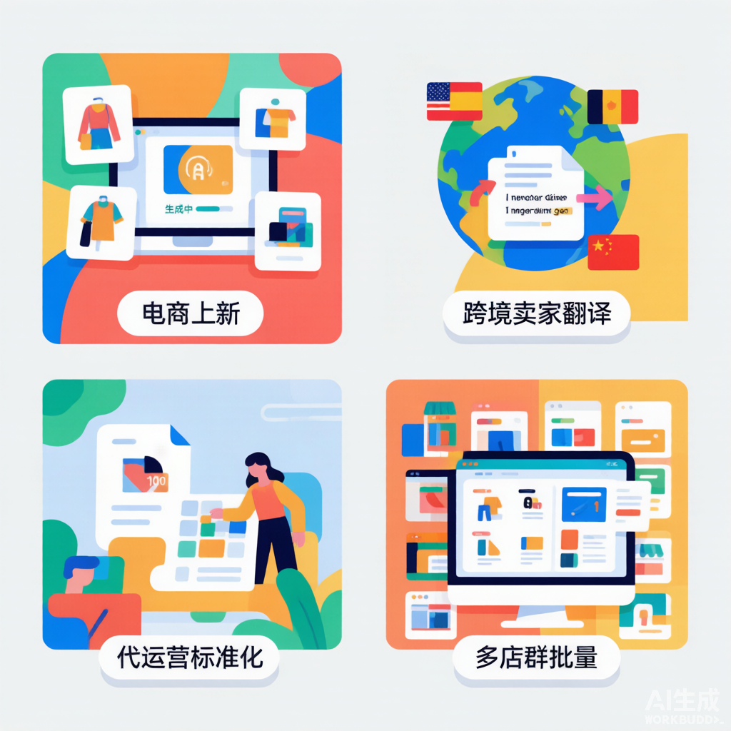 AI图片制作软件多场景应用四宫格